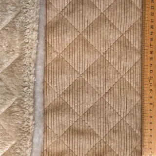 Catifea raiată QUILT taupe