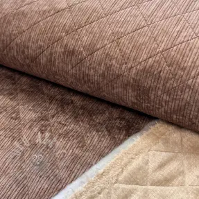 Catifea raiată QUILT brown