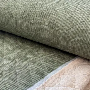 Catifea raiată QUILT khaki