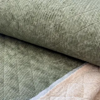 Catifea raiată QUILT khaki