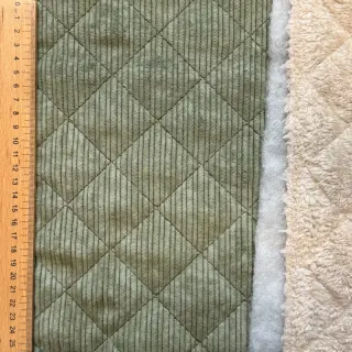 Catifea raiată QUILT khaki