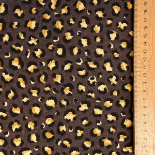 Țesătură decorativă premium Leopard animal small dark brown