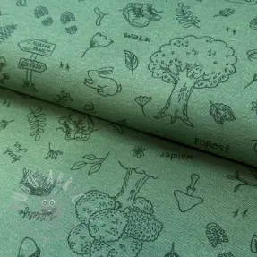 Țesătură decorativă premium Wander woods doodle