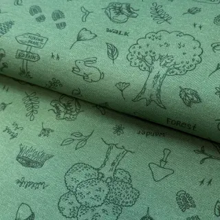 Țesătură decorativă premium Wander woods doodle