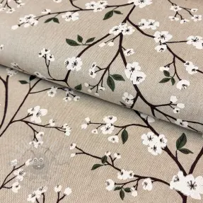 Țesătură decorativă Linenlook Pure blossom branch