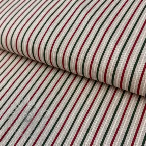 Țesătură decorativă Linenlook Little Xmas stripe