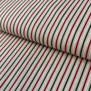 Țesătură decorativă Linenlook Little Xmas stripe