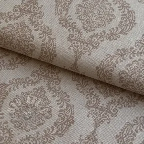 Țesătură decorativă Linenlook Baroque damask charm taupe