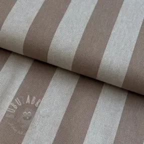 Țesătură decorativă Linenlook Joyful basic stripe taupe