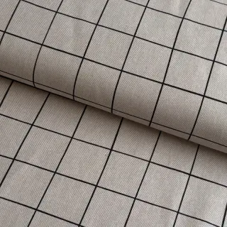 Țesătură decorativă Linenlook Freehand grid lines