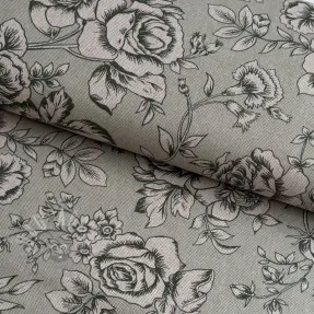 Țesătură decorativă Linenlook Elegant rose bloom army