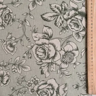 Țesătură decorativă Linenlook Elegant rose bloom army
