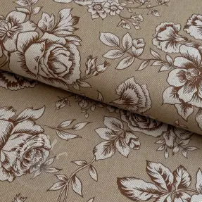 Țesătură decorativă Linenlook Elegant rose bloom yellow