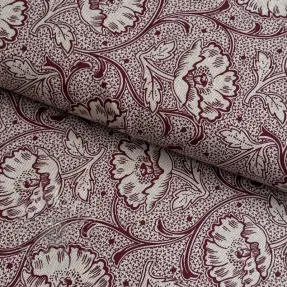 Țesătură decorativă Linenlook Bloomy art craft wine