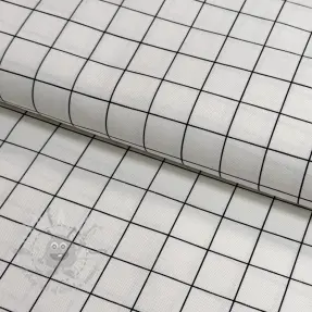Țesătură decorativă premium Perfect grid lines black