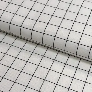 Țesătură decorativă premium Perfect grid lines black
