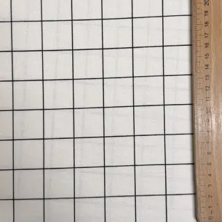 Țesătură decorativă premium Perfect grid lines black