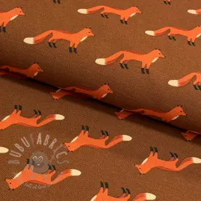 Țesătură decorativă premium Fox parade brown