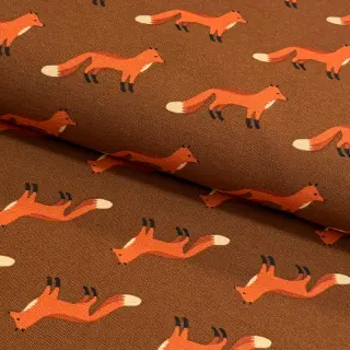Țesătură decorativă premium Fox parade brown