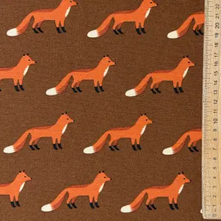 Țesătură decorativă premium Fox parade brown