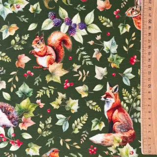 Țesătură decorativă premium Animal forest dream army digital print
