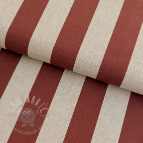 Țesătură decorativă Linenlook Joyful basic stripe terra