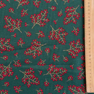 Țesătură decorativă premium Winter berry bloom