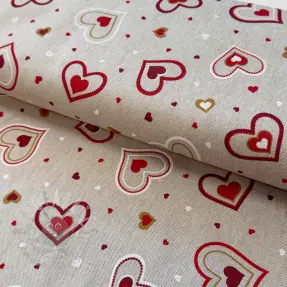 Țesătură decorativă Linenlook Sweet heart joy