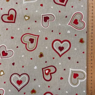 Țesătură decorativă Linenlook Sweet heart joy