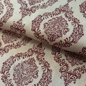 Țesătură decorativă Linenlook Baroque damask charm wine
