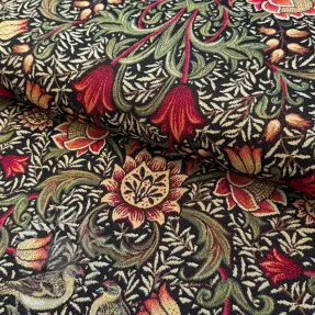 Țesătură decorativă GOBELIN premium Ornate art craft black