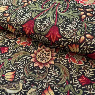 Țesătură decorativă GOBELIN premium Ornate art craft black