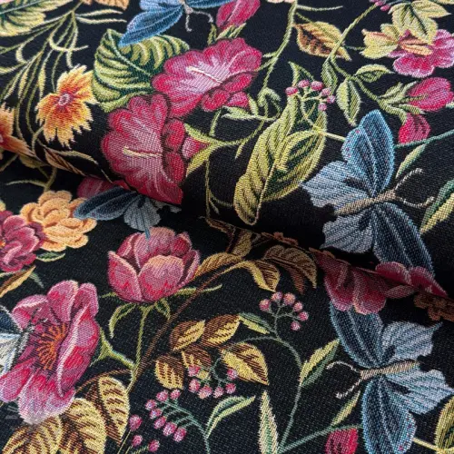 Țesătură decorativă GOBELIN premium Vintage flower garden