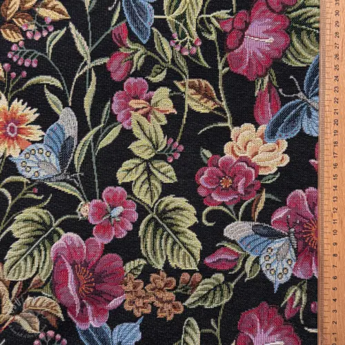 Țesătură decorativă GOBELIN premium Vintage flower garden