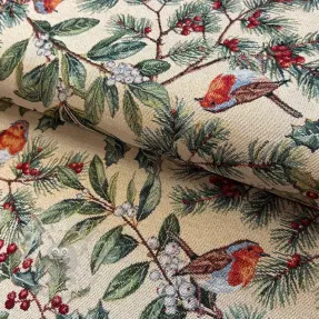 Țesătură decorativă GOBELIN premium Robin winter charm