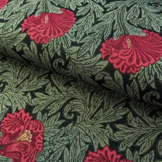 Țesătură decorativă GOBELIN premium Poppy art craft black
