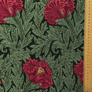 Țesătură decorativă GOBELIN premium Poppy art craft black