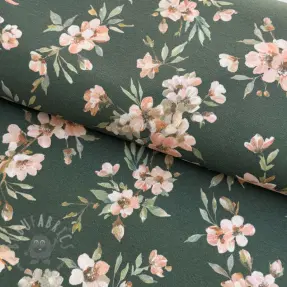 Țesătură decorativă premium Soft painted blossom army digital print
