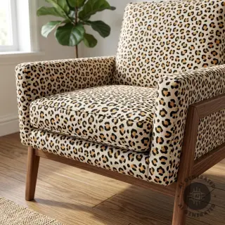 Țesătură decorativă Linenlook Leopard animal small