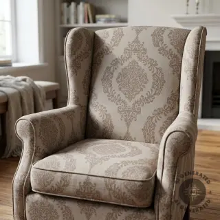 Țesătură decorativă Linenlook Baroque damask charm taupe