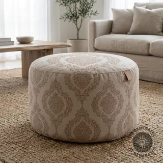 Țesătură decorativă Linenlook Baroque damask charm taupe
