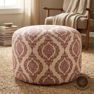 Țesătură decorativă Linenlook Baroque damask charm wine