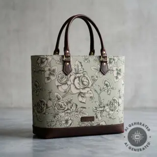 Țesătură decorativă Linenlook Elegant rose bloom army