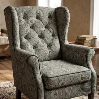 Țesătură decorativă Linenlook Bloomy art craft army