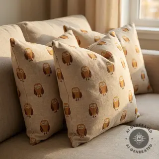 Țesătură decorativă Linenlook Night owl nap