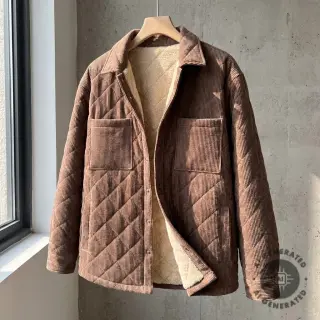 Catifea raiată QUILT brown
