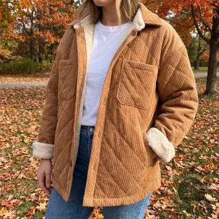 Catifea raiată QUILT light brown