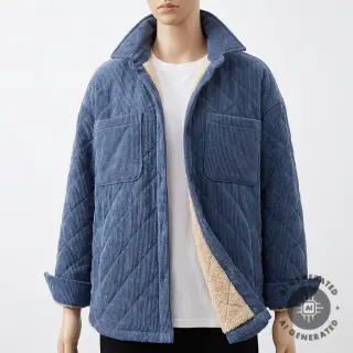 Catifea raiată QUILT navy
