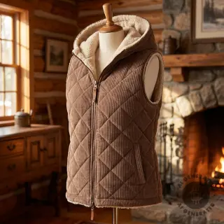 Catifea raiată QUILT brown