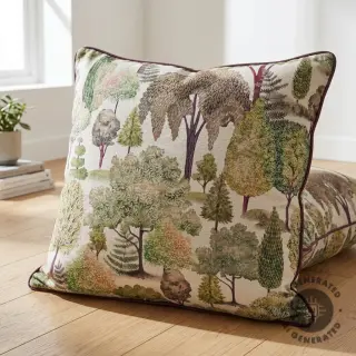 Țesătură decorativă Linenlook Wandering tree wood digital print